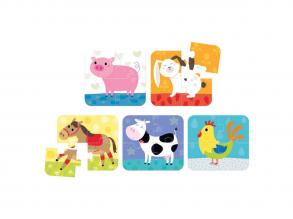 Banana Panda  Puzzle útközbenre: Állatok  16 darabos.