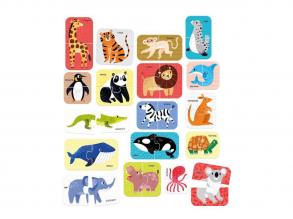 Banana Panda  Puzzle párok Vadállatok  18 darabos.