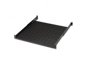 Lande LN-RAF-RMC-1145-BL 19" 450 mm mély 1U 4 ponton rögzíthető állítható fekete tálca
