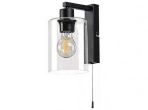 Miroslaw, ipari stílusú falilámpa, E27 1x MAX 40W, matt fekete