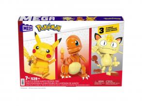 Mega Pokémon építőszett, 3 figurával, Kantoni Trio - Mattel HPF94
