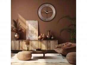 Elegáns dekoratív fém falióra, 62 x 62 cm, ezüst és fekete | 70% acél / 30% MDF | Silent Sweep Movement | Tökéletes a modern lak