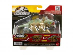 Jurassic World: Fierce Changers - Ceratosaurus & Ankylosaurus átalakítható dinoszaurusz - Mattel