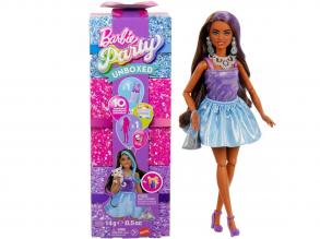 Barbie: Party Reveal meglepetés baba barna hajjal - Mattel