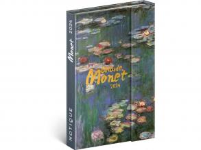 Realsystem 2024-es 5412 Claude Monet B6 mágneses zsebnaptár