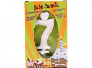 Számgyertya 7 - fehér