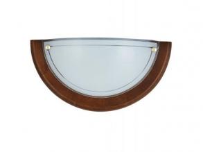 Fa Ufo fali lámpa D30 E27 60W tölgy opál