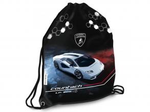 Ars Una: Lamborghini LPI-800-4 mintás fekete tornazsák, sportzsák 32x42cm