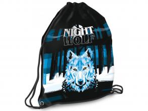 Ars Una: Nightwolf farkas mintás tornazsák, sportzsák 32x42cm