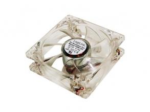 LogiLink FAN102 Ventilátor 80x80x25mm akril 4 LEDdel