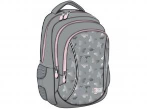 St.Right Szürke pillangós háromrekeszes iskolatáska, hátizsák BP26 39x27x17cm