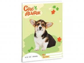 Ars Una: Cuki állatok - Welsh Corgi 1.osztályos vonalas füzet A/5