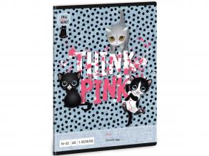 Ars Una: Think Pink cuki cicás 2. osztályos vonalas füzet 32 lapos A/5