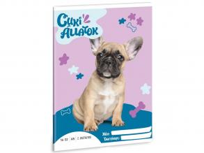 Ars Una: Cuki állatok - Francia bulldog 2.osztályos vonalas füzet A/5