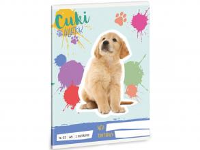 Ars Una: Cuki Állatok - Golden retriever 2. osztályos vonalas füzet A/5 16-32