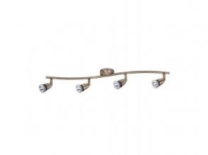 LED lámpatest , fali , 4 x GU10 foglalat , bronz , IP20 , Rábalux , Norman