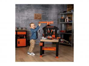 Smoby Black & Decker műhelypad szerszámokkal, 55 x 51 x 16 cm