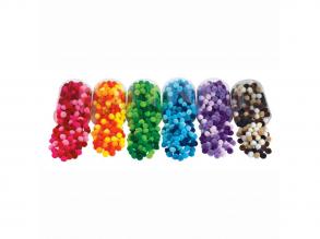 Colorations pomponok 6 színben, 1500 db.