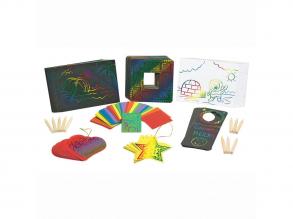 Scratch Art with Design: Karcolós színes deko szett, 166 db.