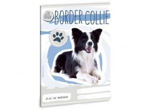 Cuki állatok - Border Collie kockás füzet A/5