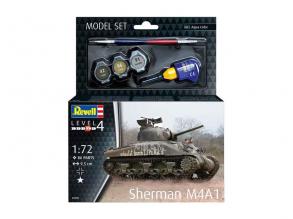 Revell modellező készlet  Sherman M4A1 harckocsi 1:72  86 darabos