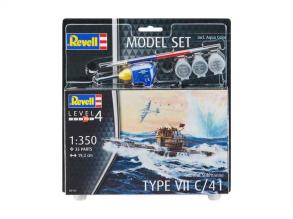 Revell modellező készlet  Német VII C/41 típusú tengeralattjáró 1:350  35 dlg.