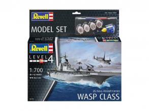 Revell modellező készlet  Amerikai Haditengerészet WASP osztályú támadó hordozó 1:700  142 alkatrész.