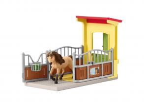 Schleich Farm világ Póni istálló izlandi csődörrel 42609
