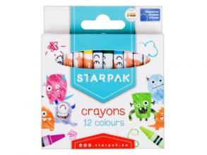 Szörnyecskés 12db-os színes zsírkréta szett