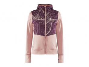 Adv Charge Jersey Hood Craft női burgundi/rózsszín színű training dzseki