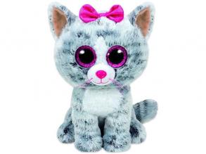 Kiki macska plüssfigura - 24 cm, szürke