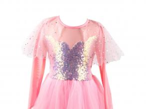 Elegáns rózsaszín hercegnő ruha, 78 éves korig