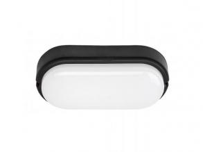 LED lámpatest , mennyezeti , hajólámpa , 15W , ovális , természetes fehér , fekete , kültéri , IP54 , Rábalux , HORT