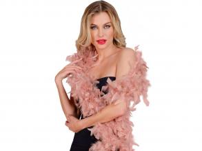 Boa tollból rózsaszín 180 cm-es, 50 gr