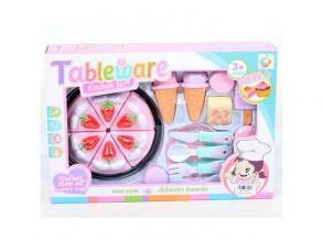 Süteményes szett tortával és kiegészítőkkel