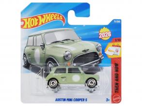 Hot Wheels: Austin Mini Cooper S zöld kisautó 1/64 - Mattel