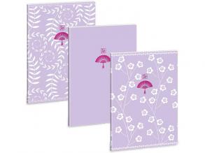 Ars Una: Soft Touch Purple Spring extra kapcsos sima füzet A/4