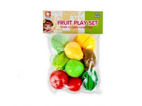 Szeletelhető gyümölcsök játékszett vágódeszkával