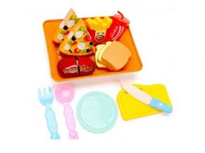 Reggeliző játékszett pizzával és kiegészítőkkel 12db-os