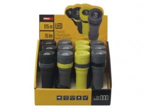 EMOS LED zseblámpa 3W 75lm 3xAAA fókuszálható 12 db, kijelző doboz