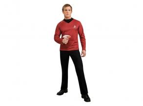 Star Trek póló piros férfi jelmez