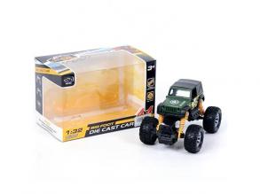 Off-Road hátrahúzós ponyvás terepjáró 1/32