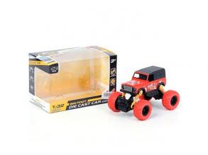 Off-Road hátrahúzós piros terepjáró 1/32