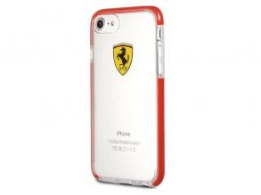 Ferrari iPhone 7 átlátszó fényes piros tok