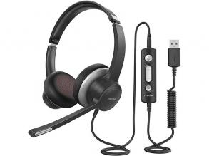 Mpow HC6 Business vezetékes fekete-ezüst headset