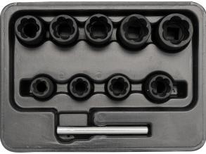 YATO Roncsolt csavarfej leszedő készlet 10 részes 3/8 col 10-19 mm