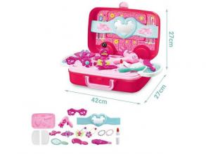 Szépítkező gurulós kézitáska 17db-os szett