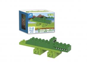 BiOBUDDi Állatvilág építőkészlet - Krokodil, 14 darabos