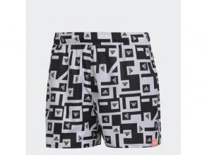 Bos Aop Clx Vsl Adidas férfi fekete/fehér színű úszónadrág