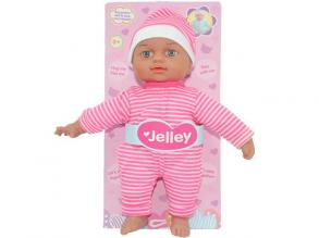 Jelley baba csíkos ruhában 25cm